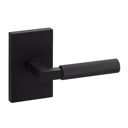 Sure-Loc Hardware Levanto Passage Rosette, Flat Black, Knurled Grip In Flat Black